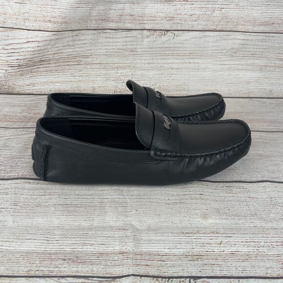 Coach C Coin Mens Sz 7.5D Leather Driver Loafers Black - TRIED ON ONLY main image 5